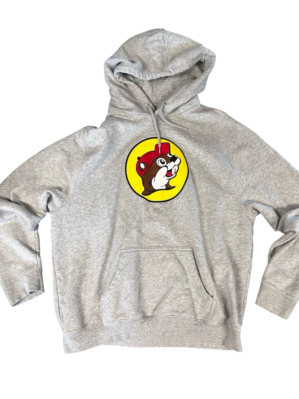 Buc-ee’s Gray Sweatshirt Hoodie XL Beaver Logo Classic Cotton Pullover Gas USA